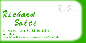 richard solti business card
